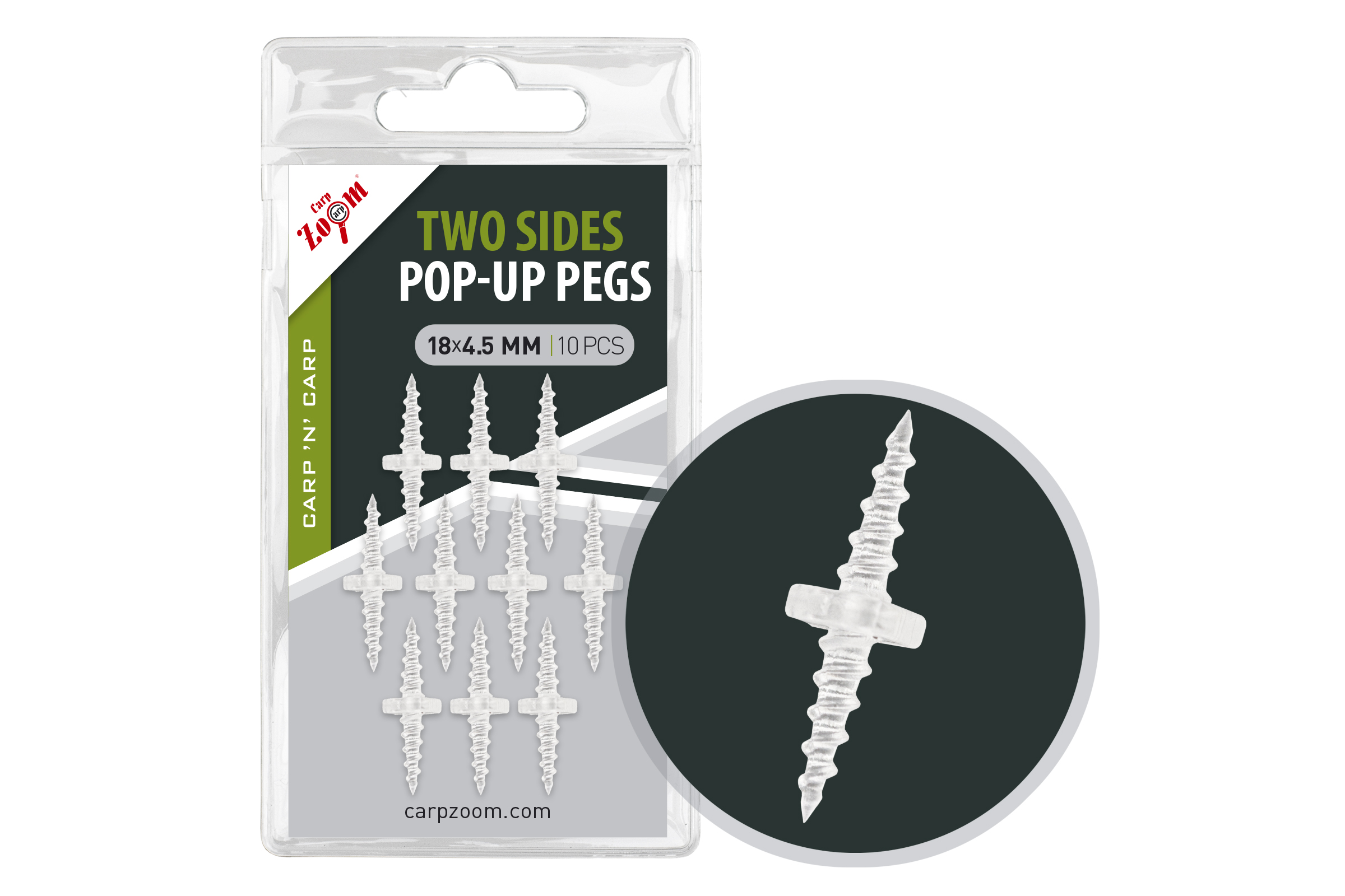 Two sides pop-up pegs